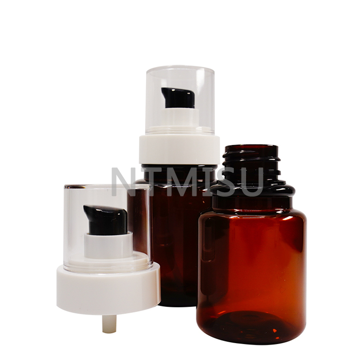 Amber Plastic Lotion Travelling Bottle