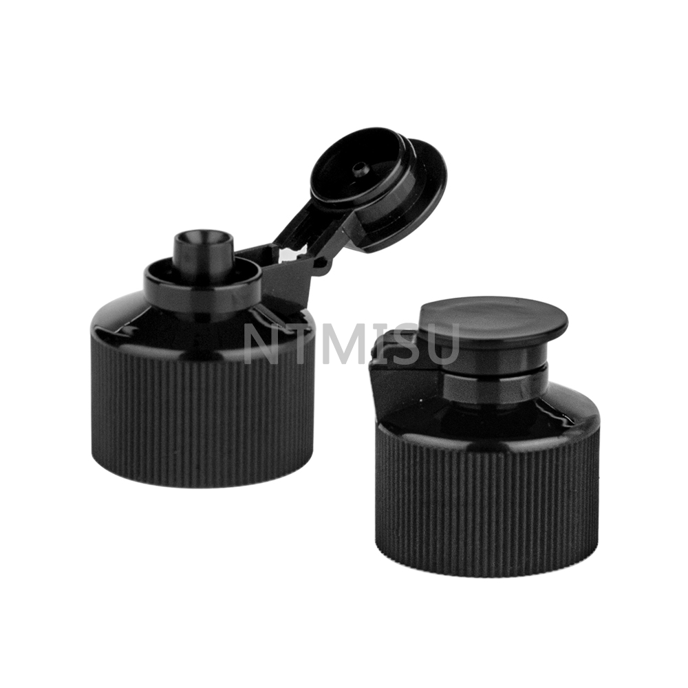 Non Spill Plastic Ribbed Flip Top Cap