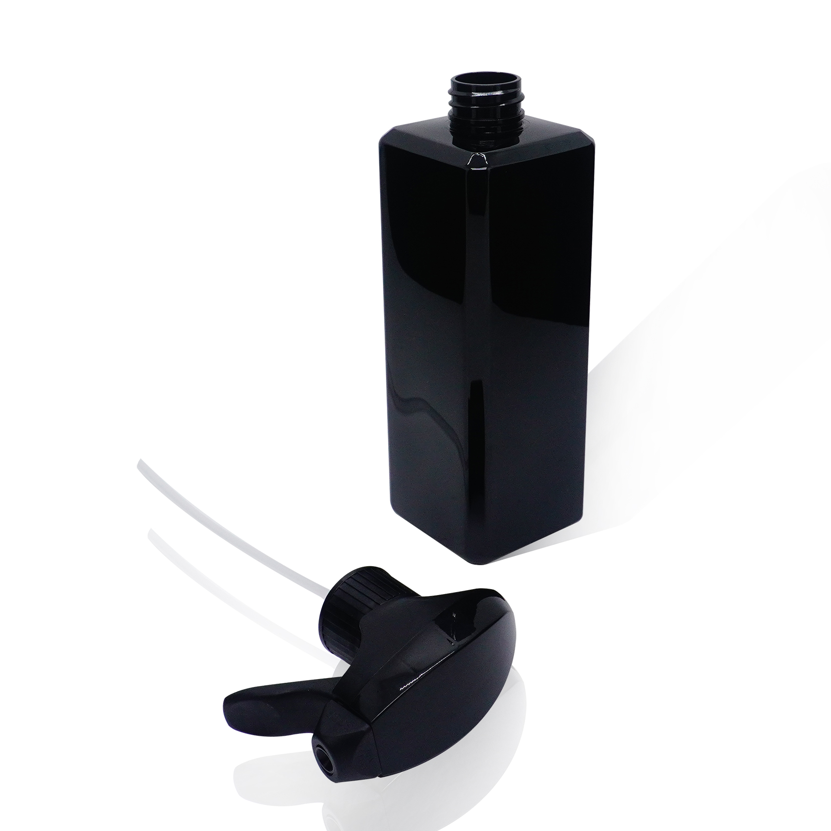 1000ml Plastic Black Square Sprayer Bottle 