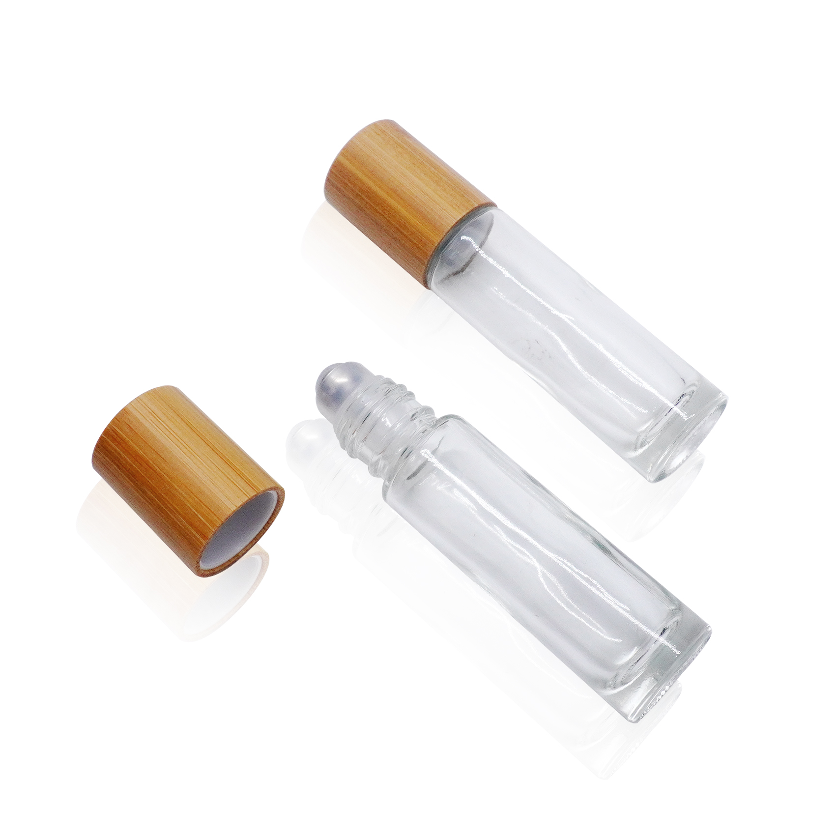 15ml Glass Roll on Ball Bottle with Bamboo Cover