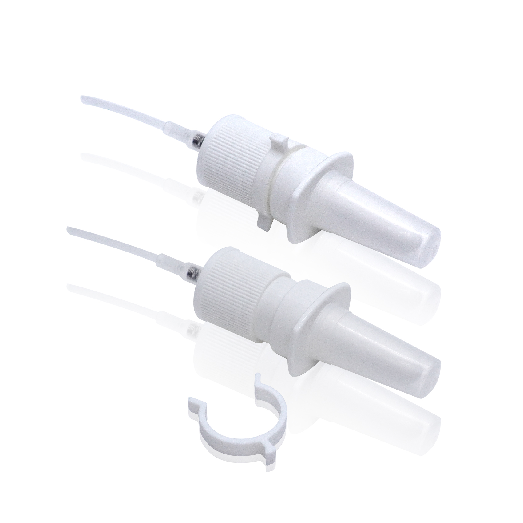 18 410 White Nasal Spray Pump with Clip
