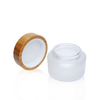 45ml High Quality Glass Cream Jar Bottle with Bamboo Cover