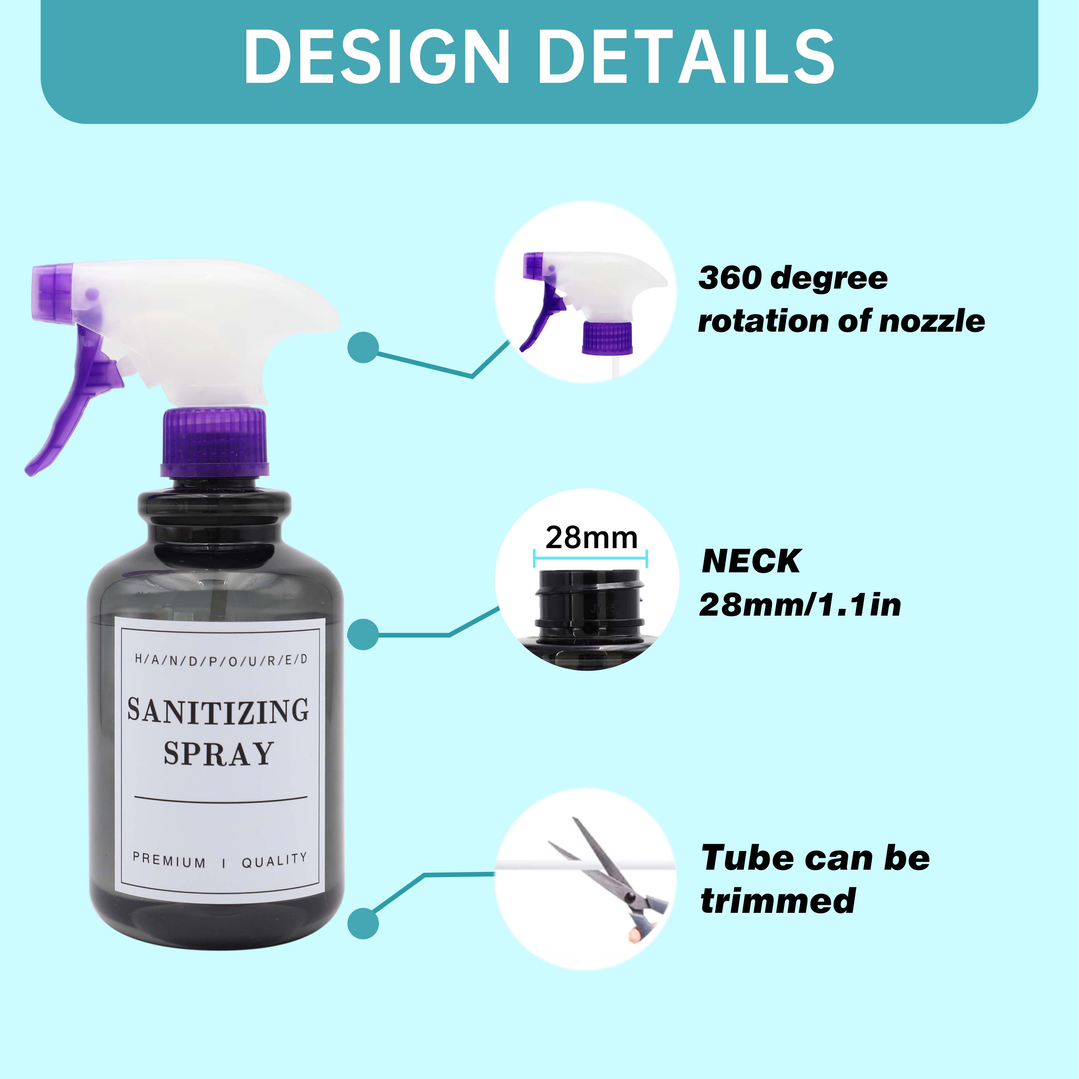 All Plastic Trigger Sprayer Oblique Pump 28 410 Pressure Trigger Sprayer Colorful Trigger Bottle Atomizer