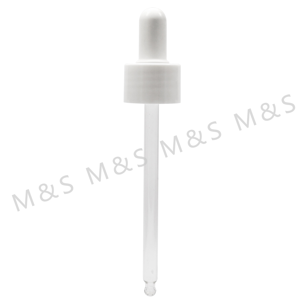 24mm White Plastic Dropper For Bottle