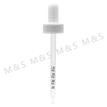 24 410 White Plastic Dropper Marked with Scale