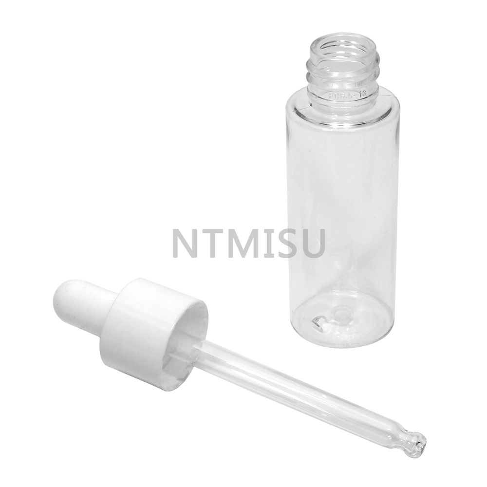 20mm White Plastic Dropper for 30ml Bottle