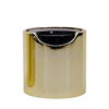 24/410 Multiple Specifications Black Disc Top Cap with Electrochemical Aluminum Light Golden Closure