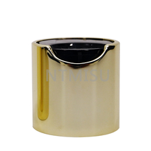 24/410 Multiple Specifications Black Disc Top Cap with Electrochemical Aluminum Light Golden Closure