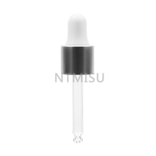 13 415 Silver Aluminum Plastic Dropper for Essential Oil Bottle