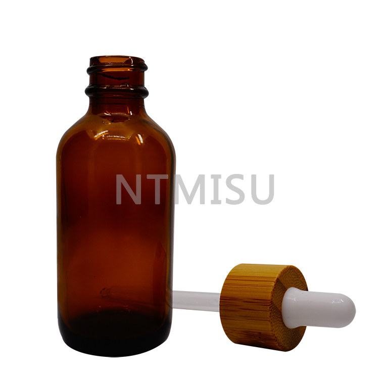 High Quality 60ml Frosted Amber Bottle with Shampoo Dropper