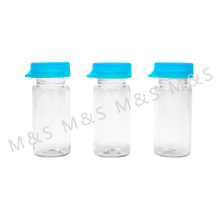 New Product 10ml Transparent Plastic PET Bottle With Blue Cap
