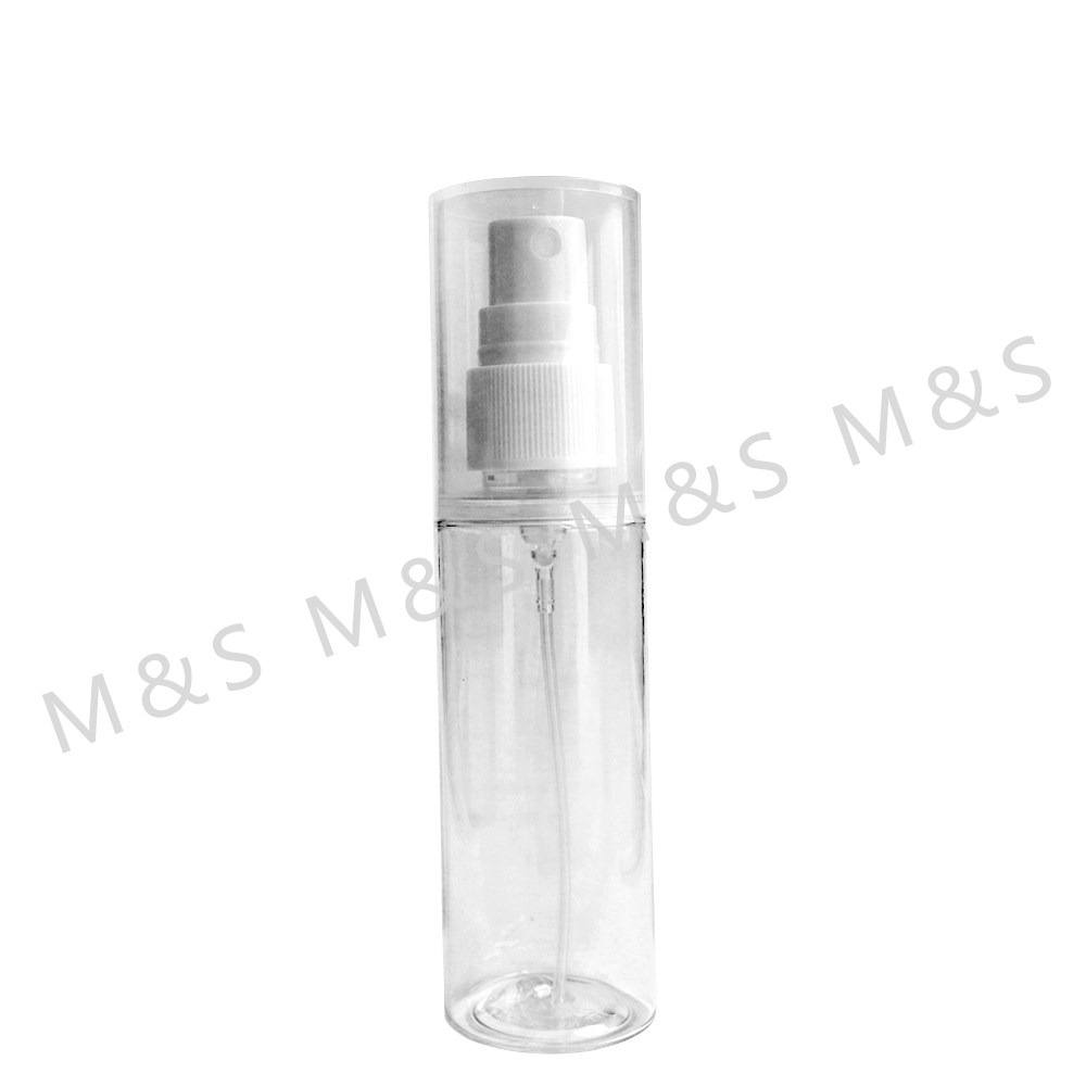 Fast Delivery 50ml Transparent Flat Shoulder Bottle With Fine Mist Sprayer