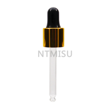 13 415 Aluminum Gold Black Dropper for Essential Oil Bottle