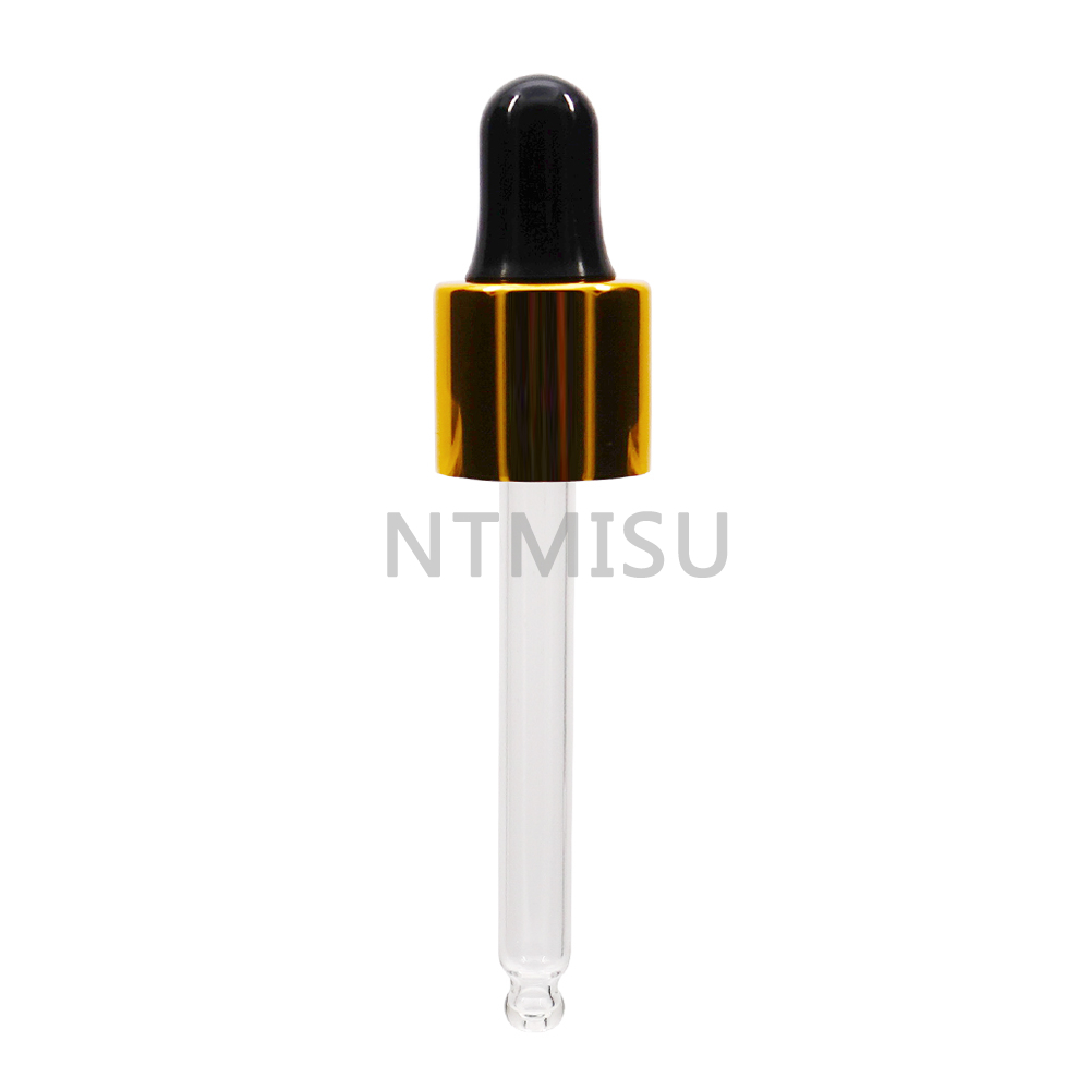 13 415 Aluminum Gold Black Dropper for Essential Oil Bottle