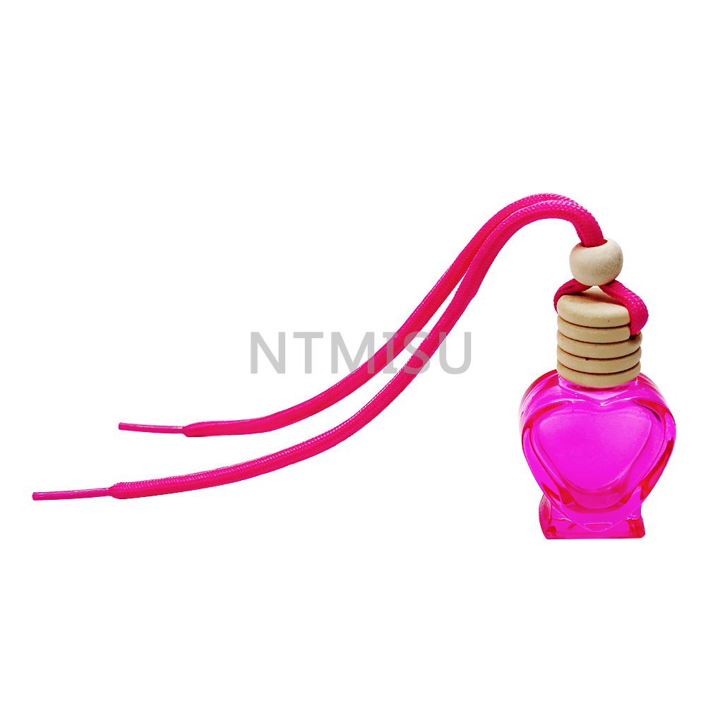 10ml Empty Rose Red Perfume Glass Bottle And Wood Cover