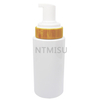 Hot Sale Factory Direct 250ml Liquid Soap Bottle with Bamboo Dispenser Foam Pump