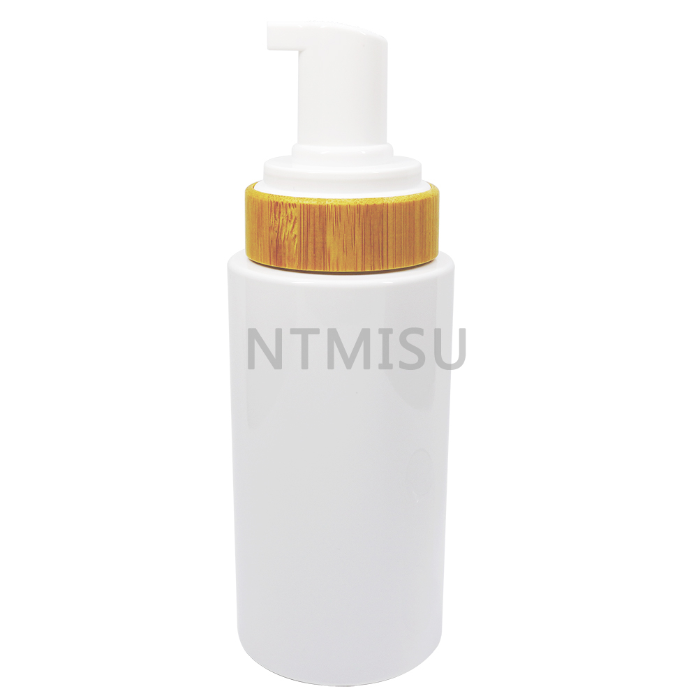 Hot Sale Factory Direct 250ml Liquid Soap Bottle with Bamboo Dispenser Foam Pump