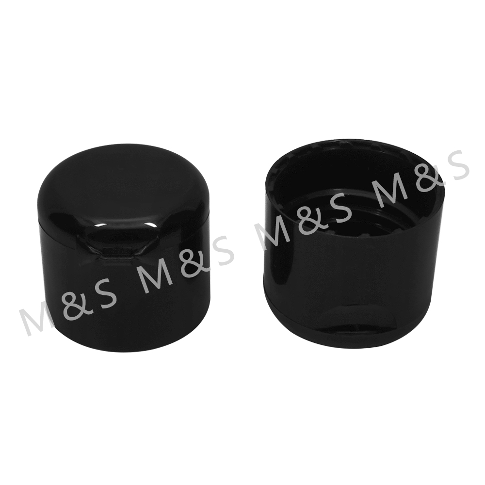 24mm Black Plastic Flip Top Cap for Bottle