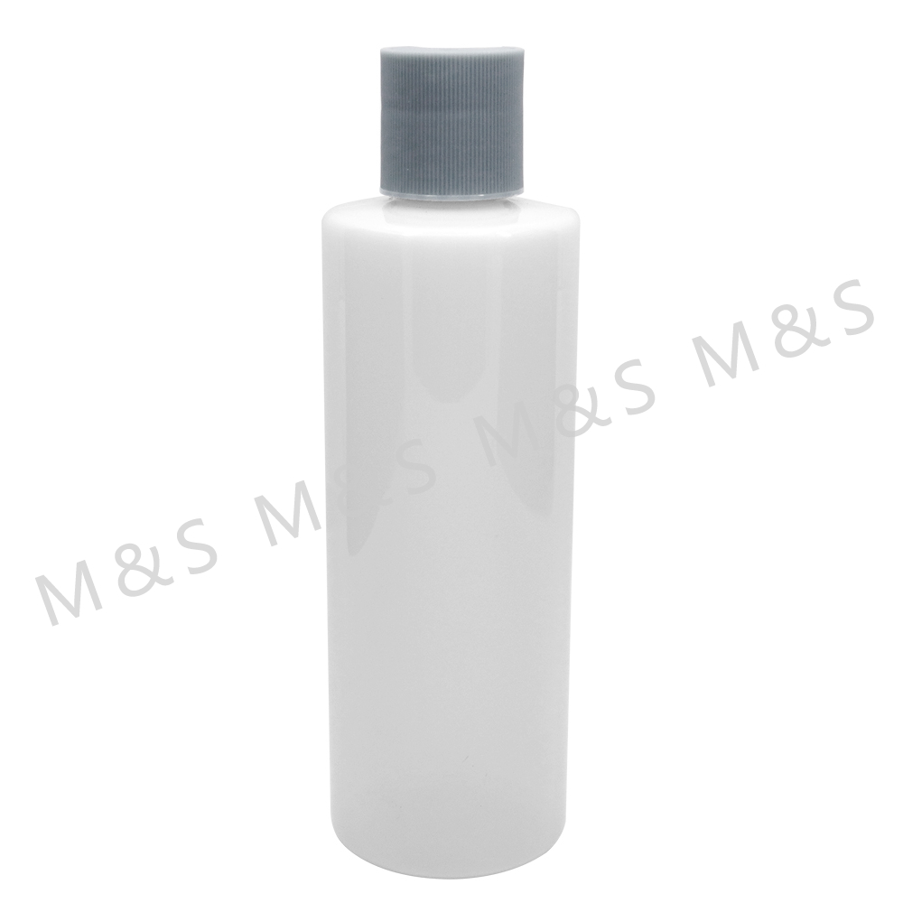  Grey Plastic Ribbed Round Screw Disc Top Cap for Bottle