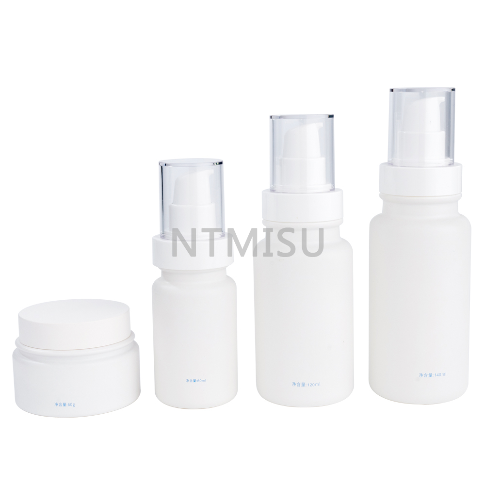 140ml White Cream Pump And Makeup Bottle