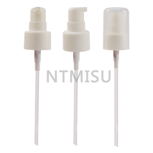Custom Color 24 400 Pure White Frosted Cream Pump with Over Cap for Essential Oil
