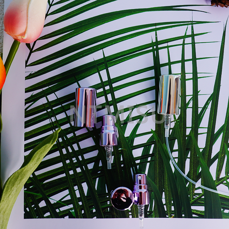 High Quality 12mm Alumite Shining Platinum Bottle Fine Mist Sprayer for Perfume