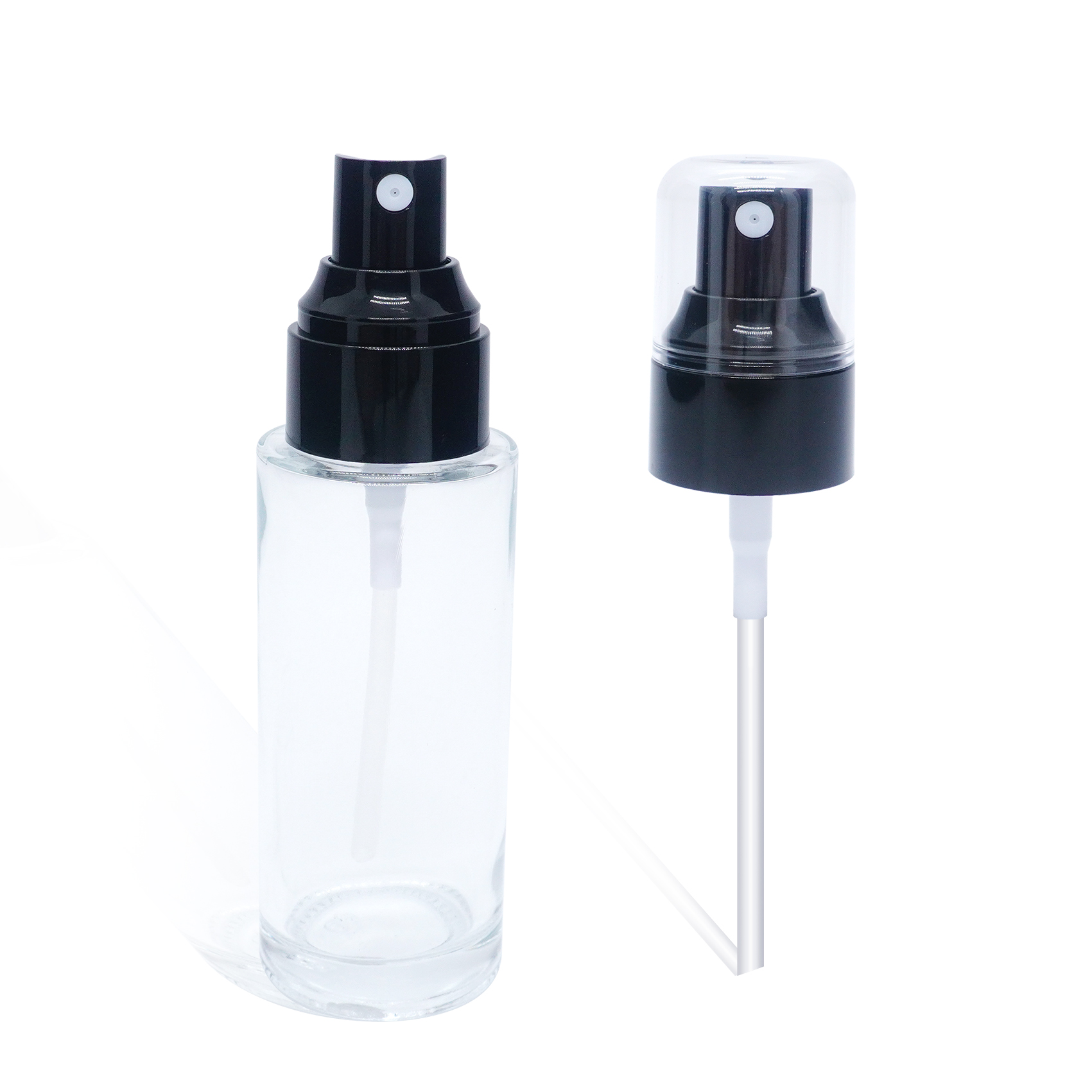 Black Plastic Double Wall Fine Mist Sprayer with AS Cap