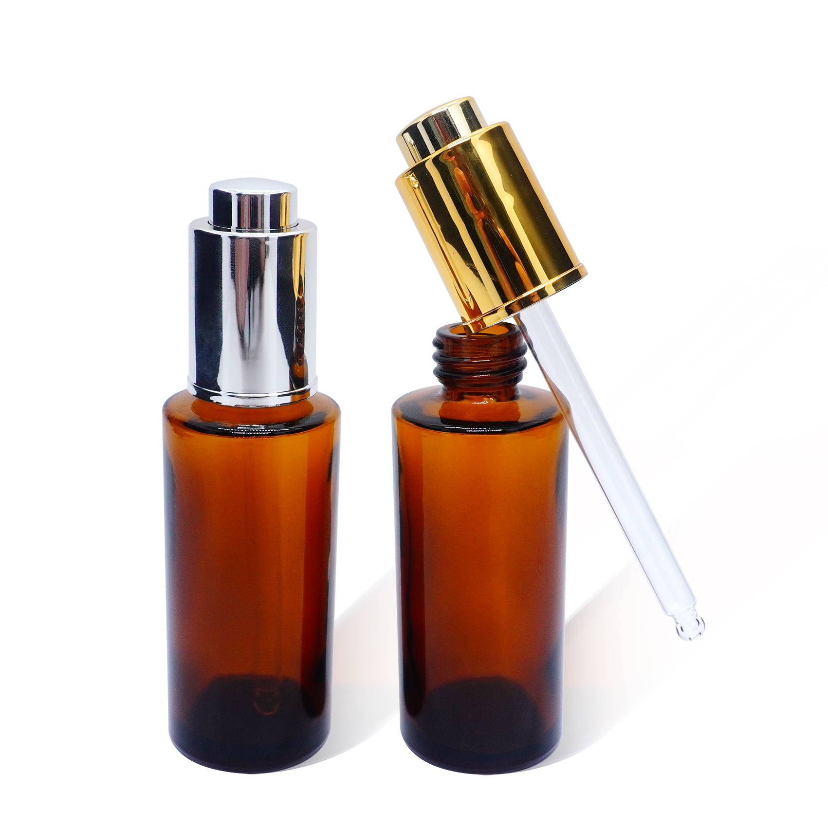 50ml Amber Glass Bottle with Aluminum Dropper