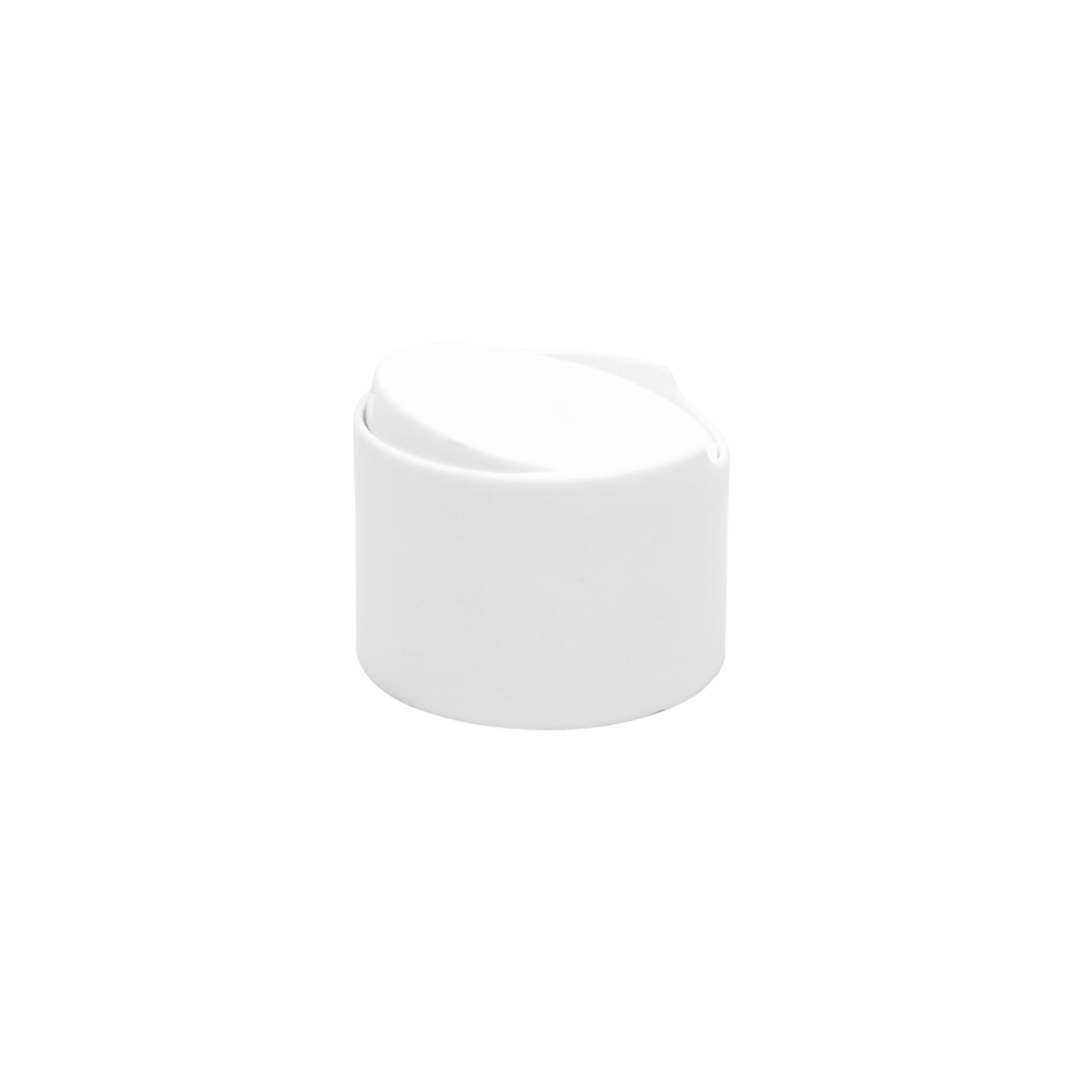 24 410 White Plastic Smooth Screw Disc Top cap for bottle