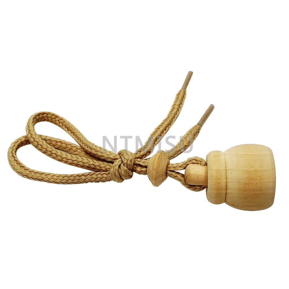 Empty 16ml Air Freshener Perfume Glass Bottle With Wooden Lid for Hanging Car