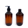 400ml Plastic Cosmetic Bottle PET Amber Bottle with Pump