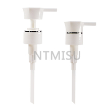 28 410 Batch Custom white shining silver line lotion pump for screw bottle