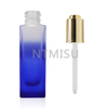 1oz 30ml Excellent Transparent Gradient Blue Glass Bottle with oil dropper for essential oil