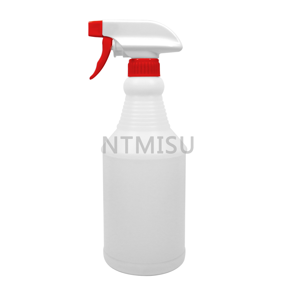 750ml Empty White Plastic PET Spray Soap Bottle with Trigger Sprayer