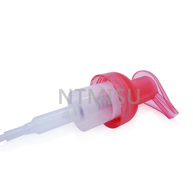 41 410 Red Translucent Plastic Foaming Soap Dispenser Foam Pump for Bottles