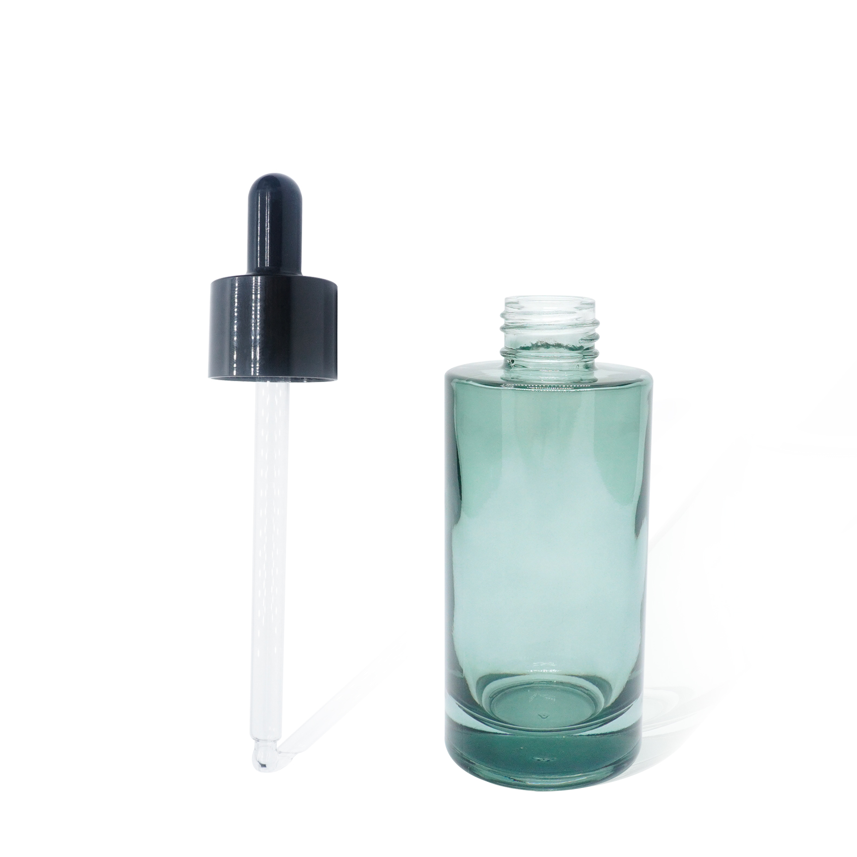 100ml Green Cylinder Glass Bottle with Dropper