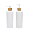 500ml Cylinder Bottle with Bamboo Lotion Pump