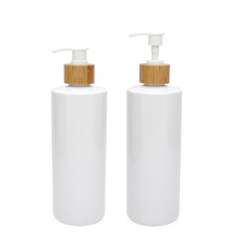 500ml Cylinder Bottle with Bamboo Lotion Pump