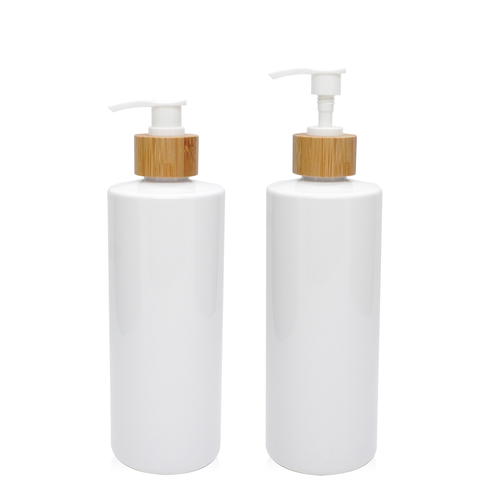 500ml Cylinder Bottle with Bamboo Lotion Pump