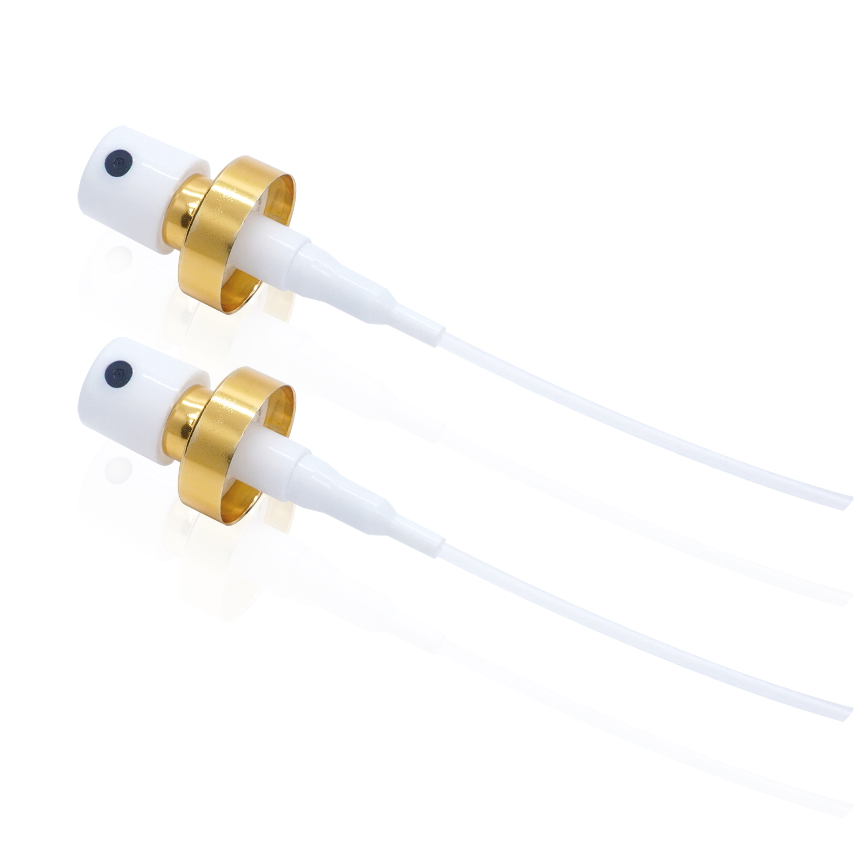 20 410 golden aluminum plastic atomizing pump for perfume