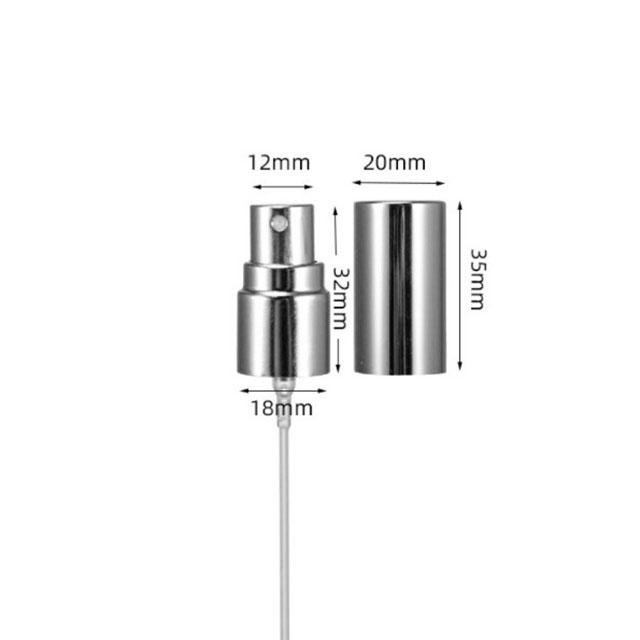 15mm Crimp Aluminum Plastic Sliver Gold Black Perfume Sprayer Pump 