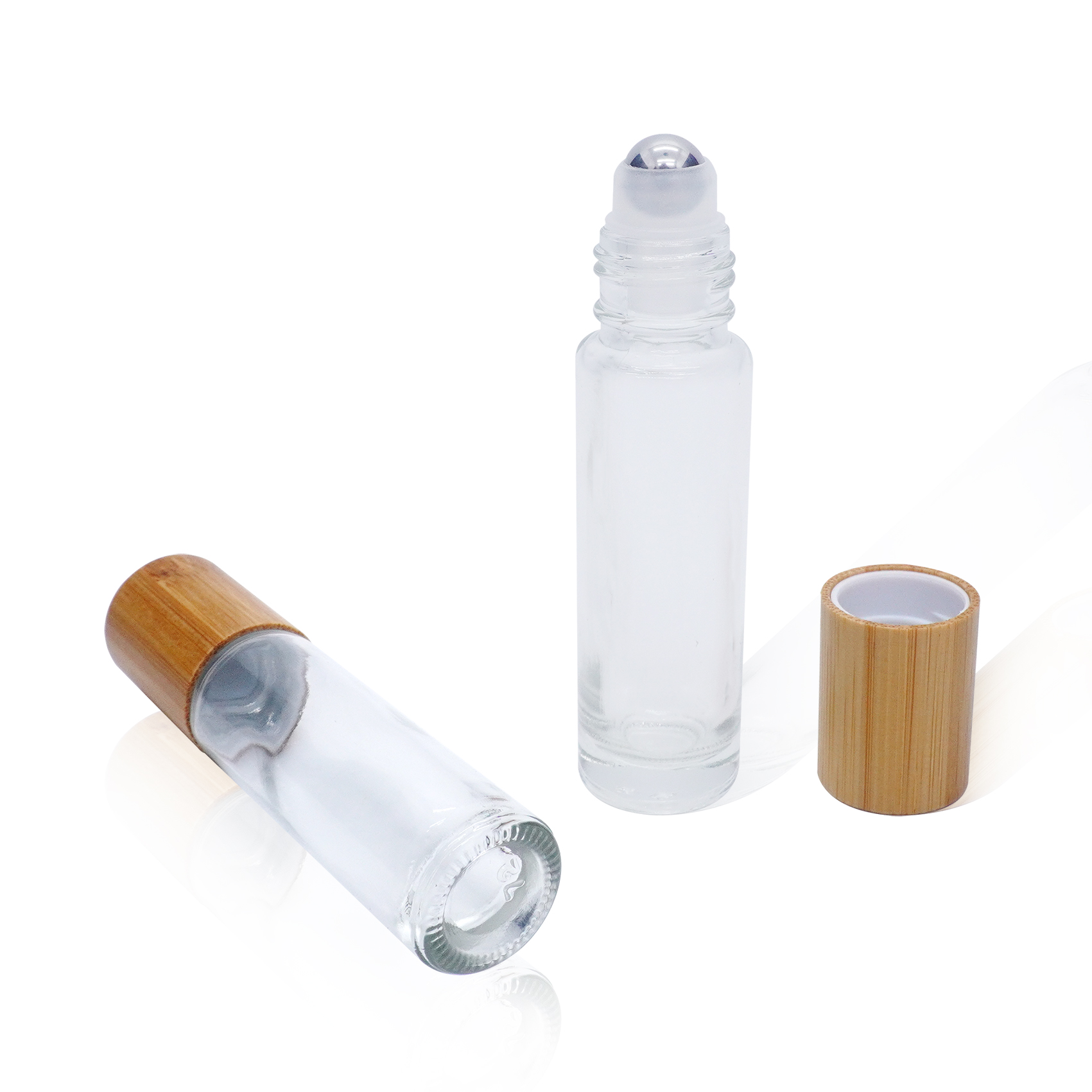 15ml Glass Roll on Ball Bottle with Bamboo Cover