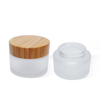 45ml High Quality Glass Cream Jar Bottle with Bamboo Cover