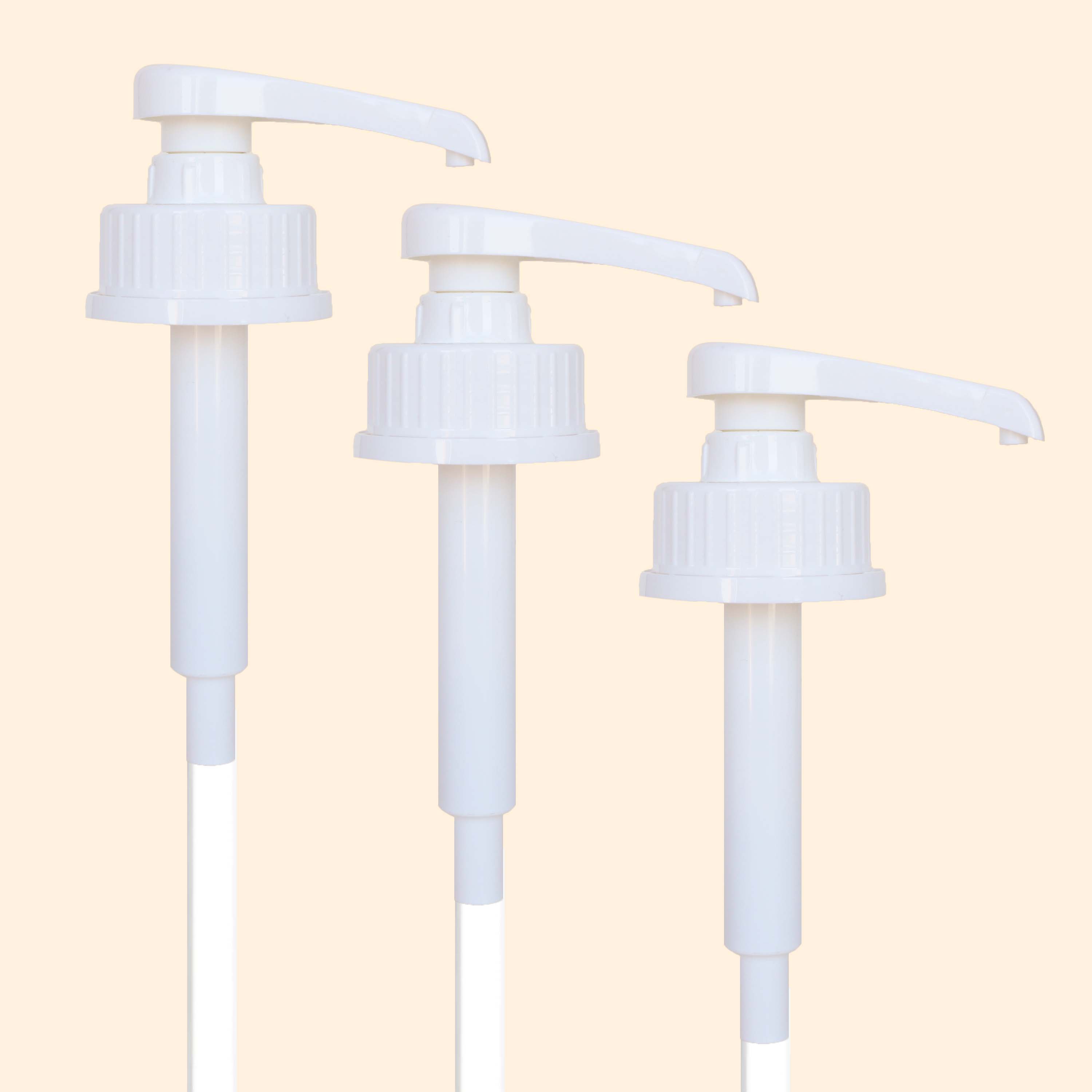 42/410 White Food Pump 5cc Syrup Pump Food Grade Plastic Tamper Evident Honey Pump for Liquid Dispenser