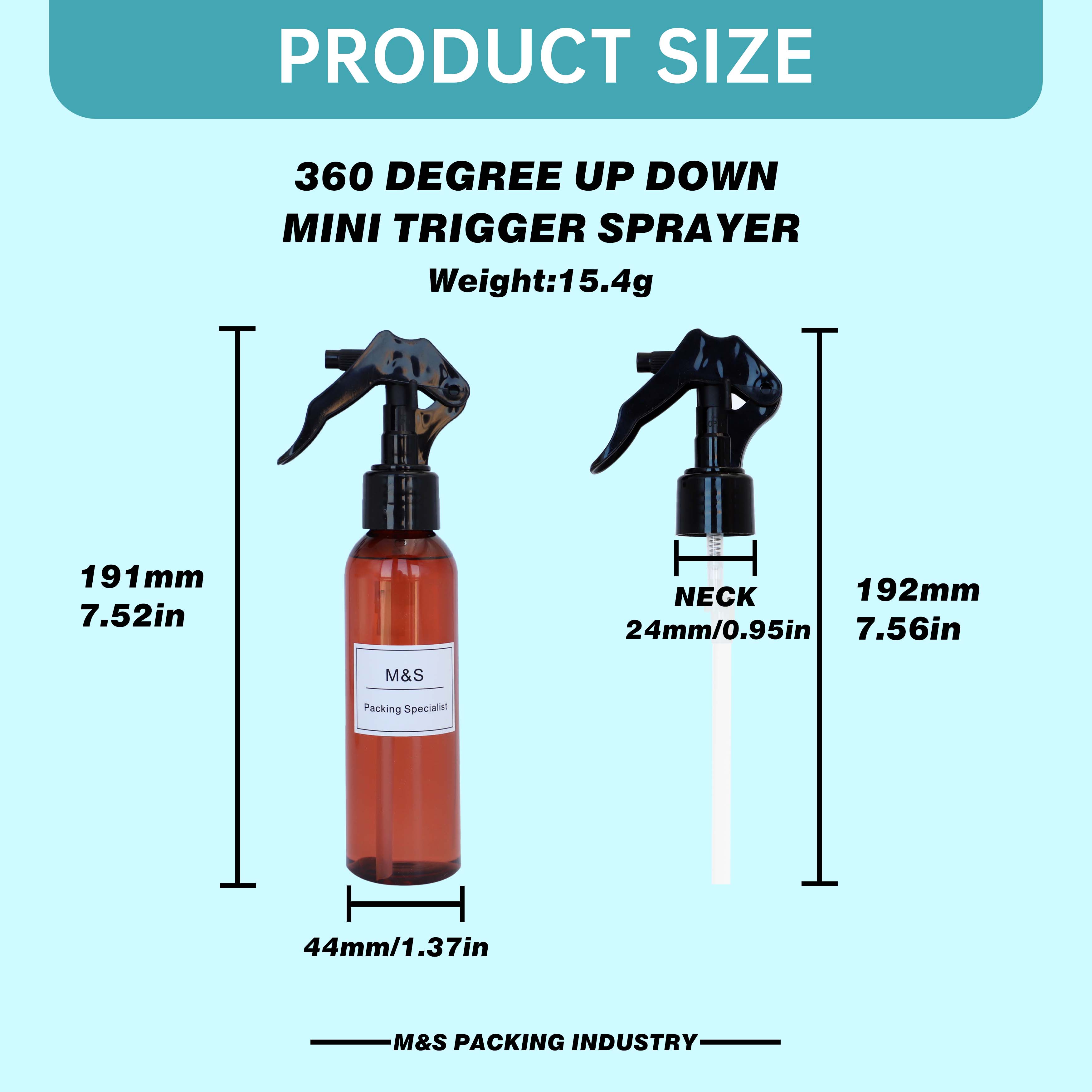 24/410 Garden Bottle Trigger Sprayer PP Material Chemical Resistant Durable Non-Spill 360 Degree Rotation Lock