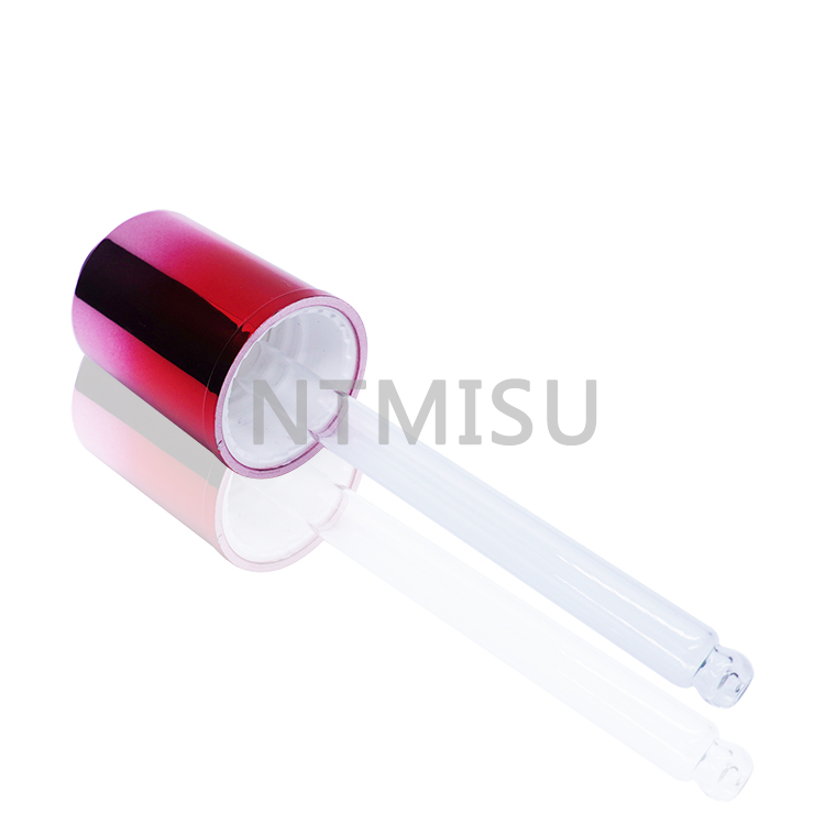  Gradient Red Aluminum Press Essential Oil Dropper for Essence Bottle