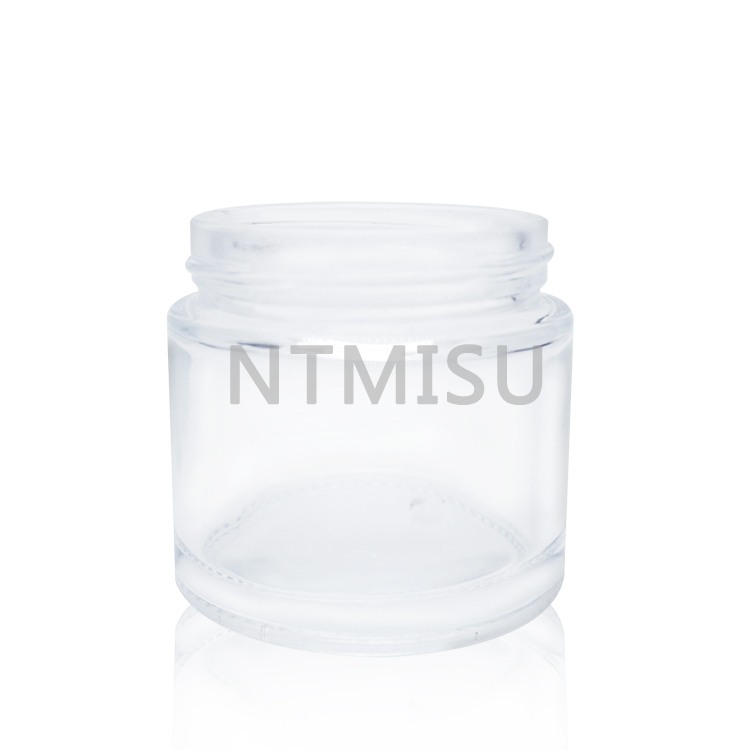 Clear Glas Cream Jar with Lids
