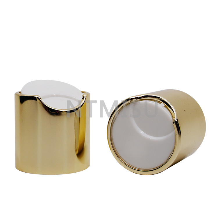  Large Supply 24mm White Disc Top Cap with Shining Golden Closure