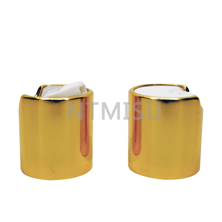 20/410 High Quality White Disc Top Cap with Electrochemical Aluminum Shining Golden Closure