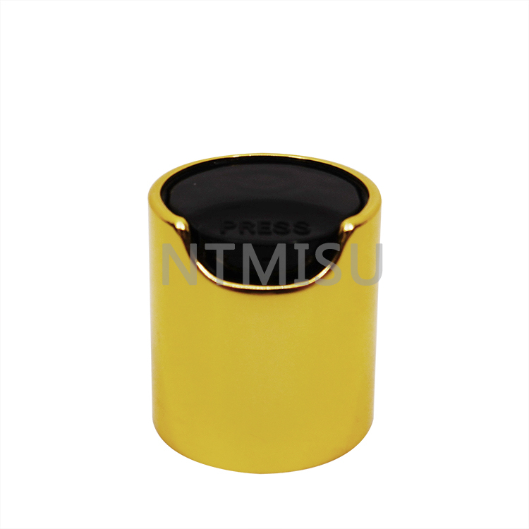 20/410 High Quality Black Disc Top Cap with Electrochemical Aluminum Shining Golden Closure